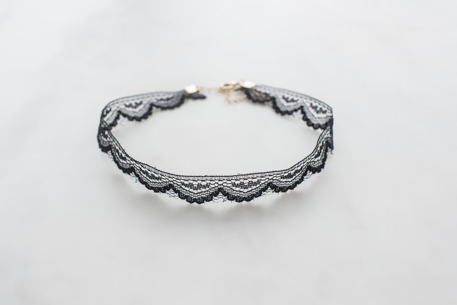 复古花朵 Choker 颈链 实物图 2